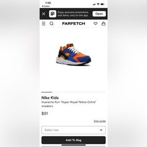 Nike hurache run kids 4.5